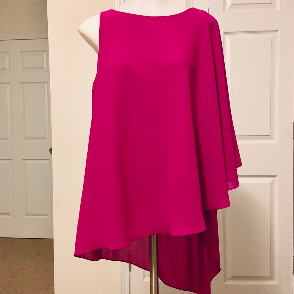 Badgley Mischka asymmetrical dressy blouse